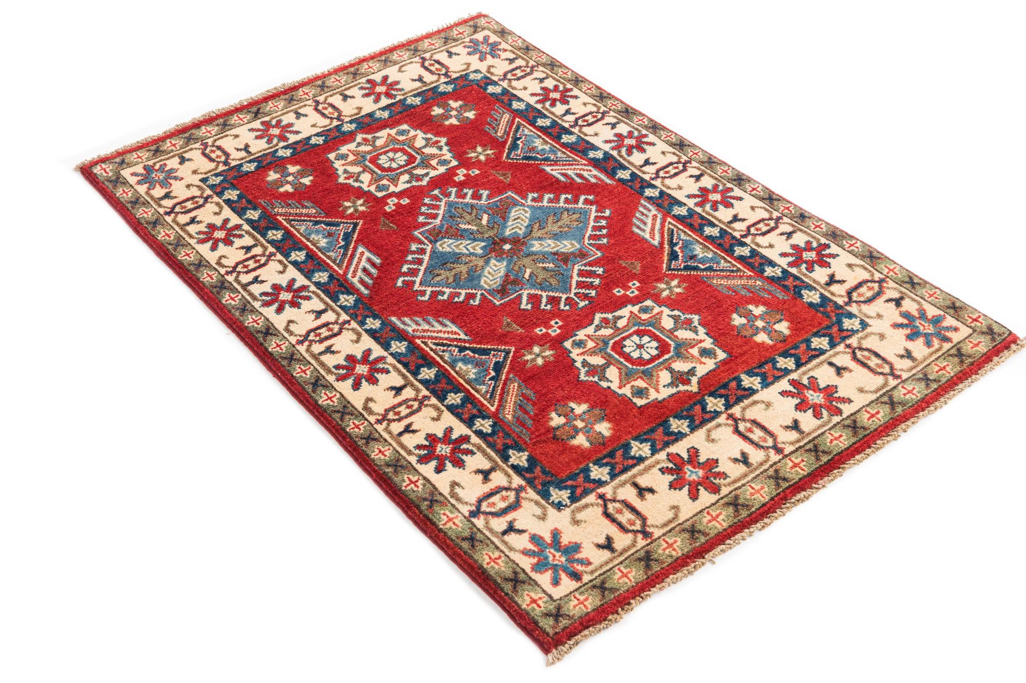 2' 9 x 4' 1 Hand Knotted Kazak Rug