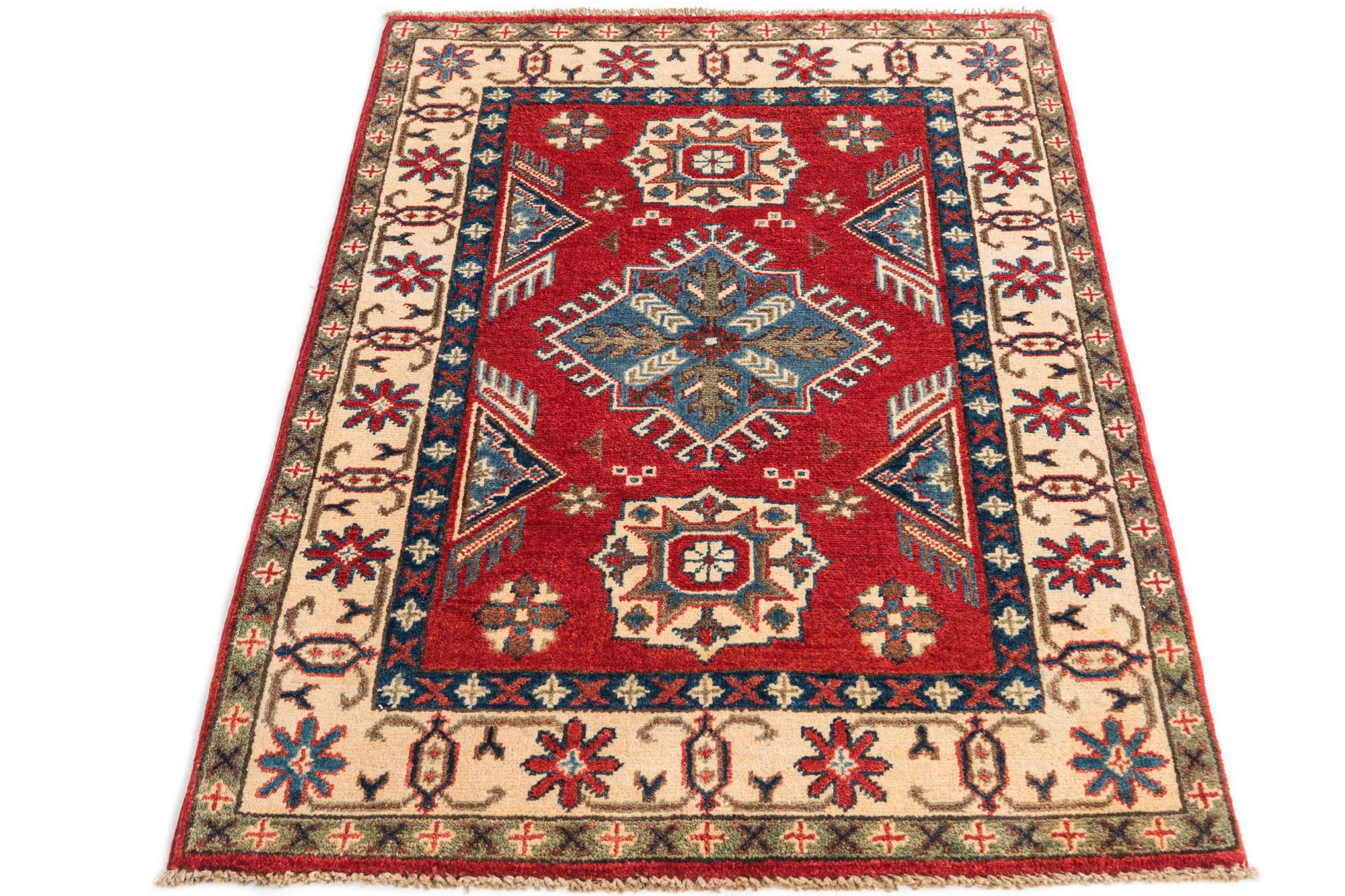 2' 9 x 4' 1 Hand Knotted Kazak Rug