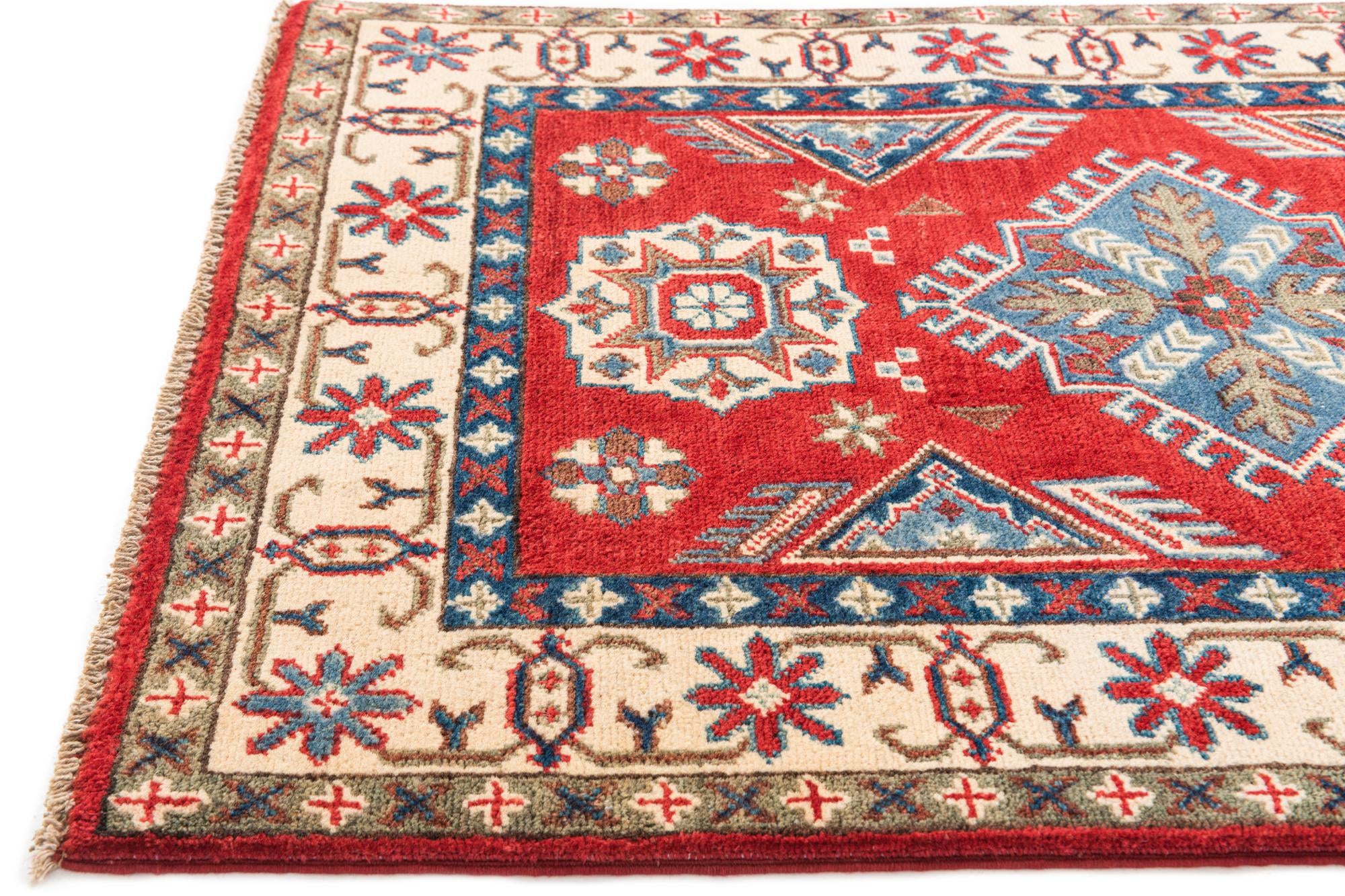 2' 9 x 4' 1 Hand Knotted Kazak Rug