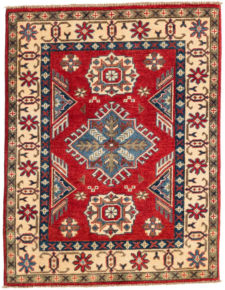 Detail image of 2' 9 x 4' 1 Hand Knotted Kazak Rug