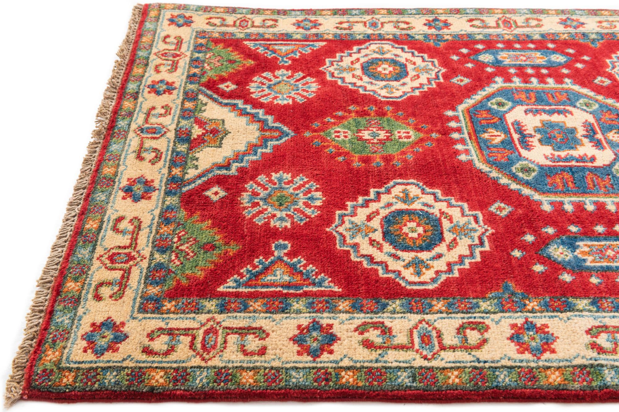 2' 8 x 4' Hand Knotted Kazak Rug