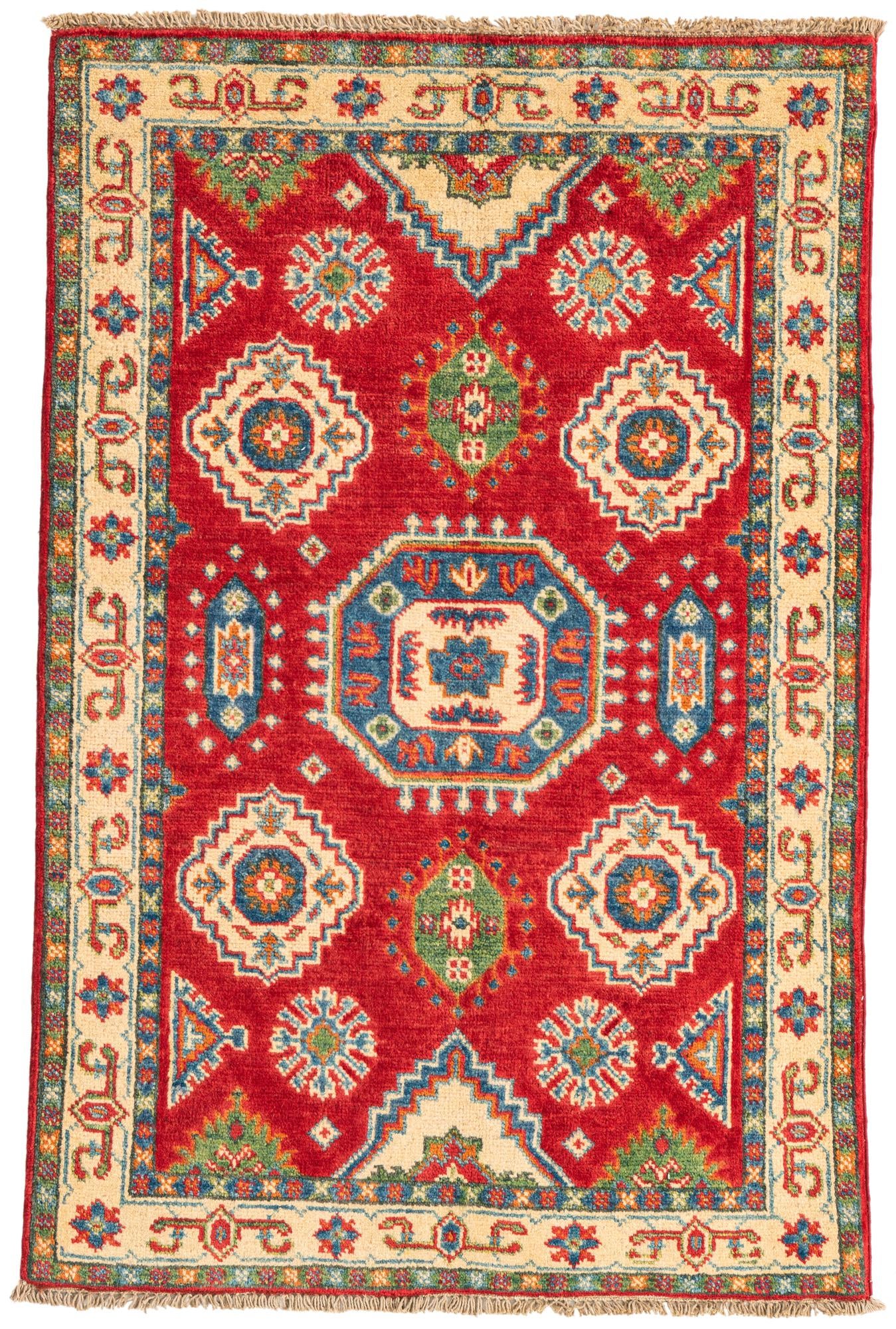 2' 8 x 4' Hand Knotted Kazak Rug