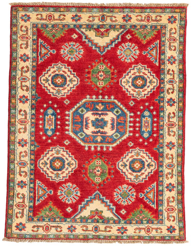 Detail image of 2' 8 x 4' Hand Knotted Kazak Rug