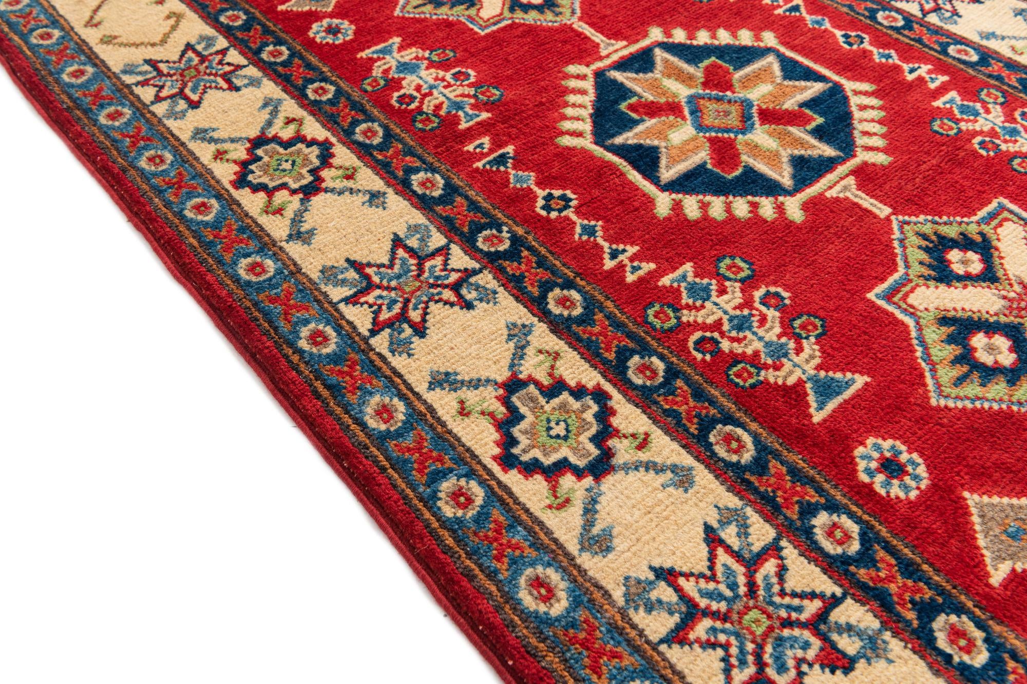 2' 7 x 4' Hand Knotted Kazak Rug