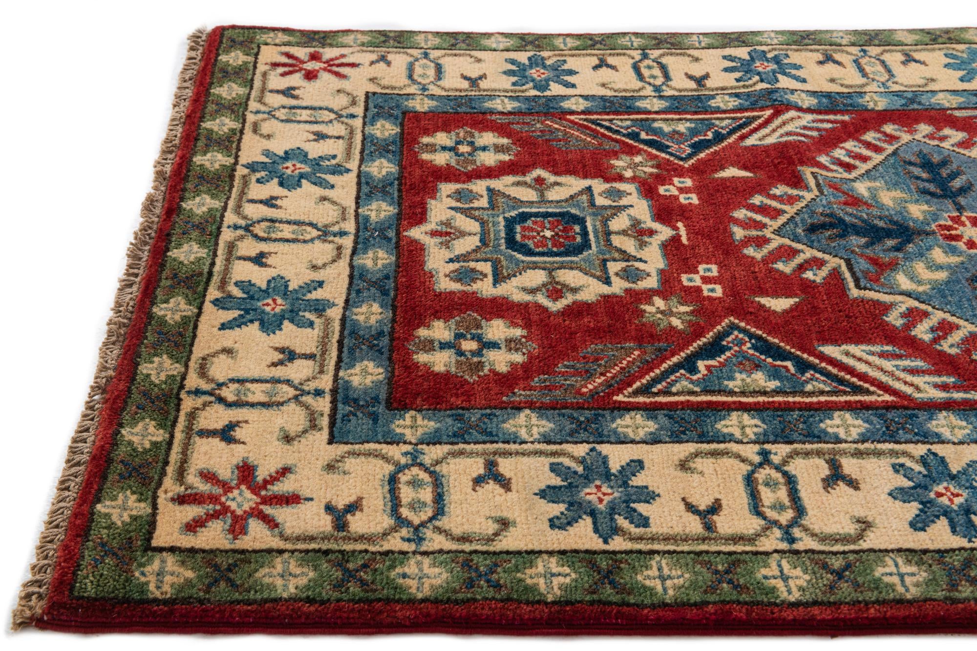 2' 6 x 4' 3 Hand Knotted Kazak Rug