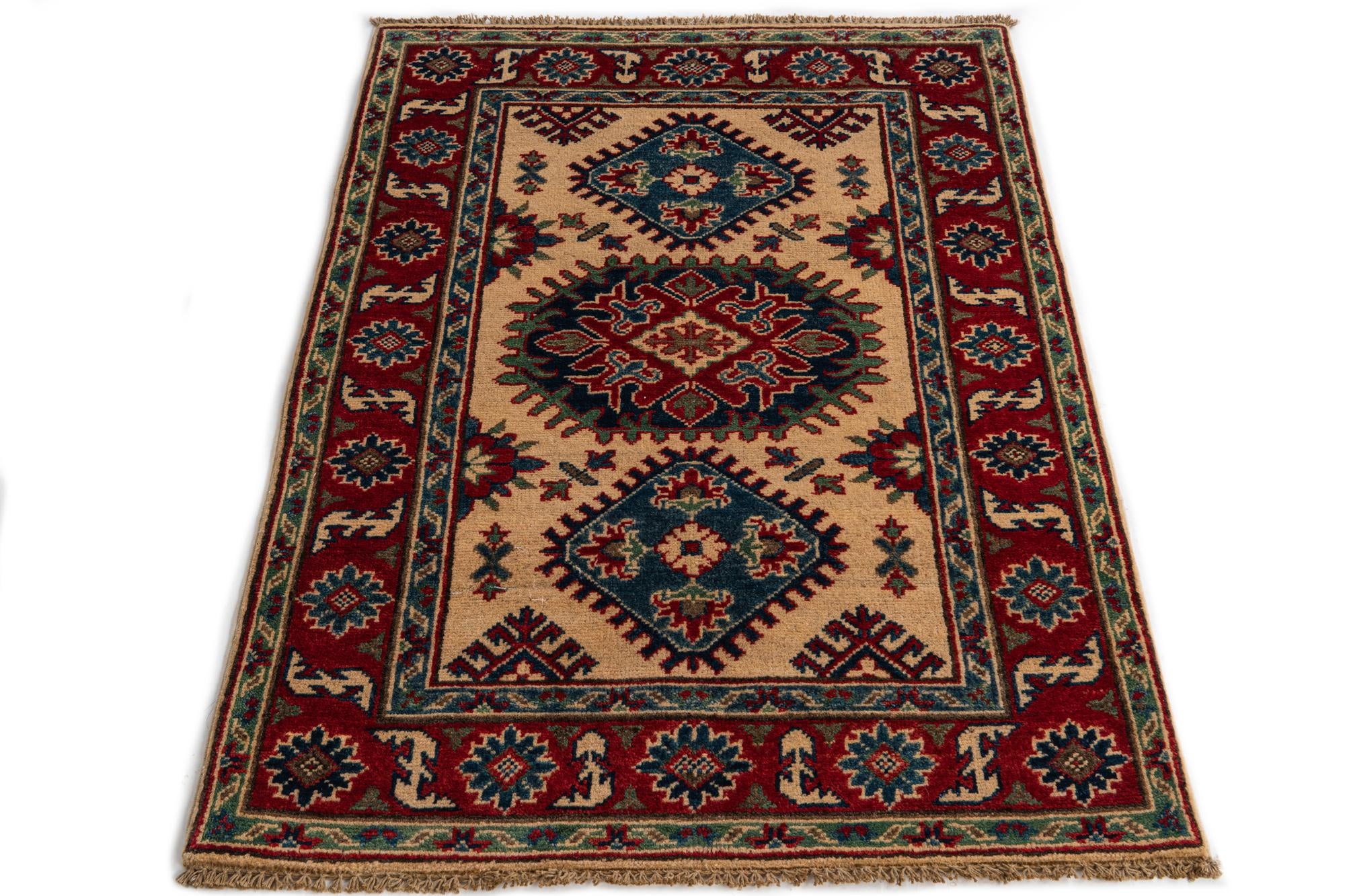 2' 8 x 4' 1 Hand Knotted Kazak Rug