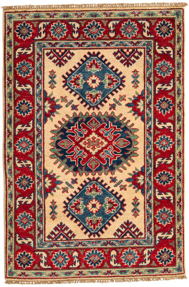 Detail image of 2' 8 x 4' 1 Hand Knotted Kazak Rug