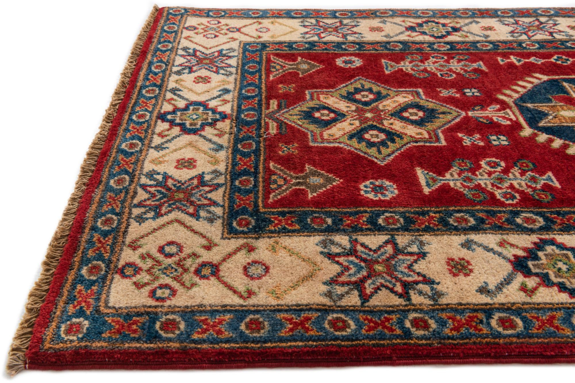 2' 7 x 4' 4 Hand Knotted Kazak Rug
