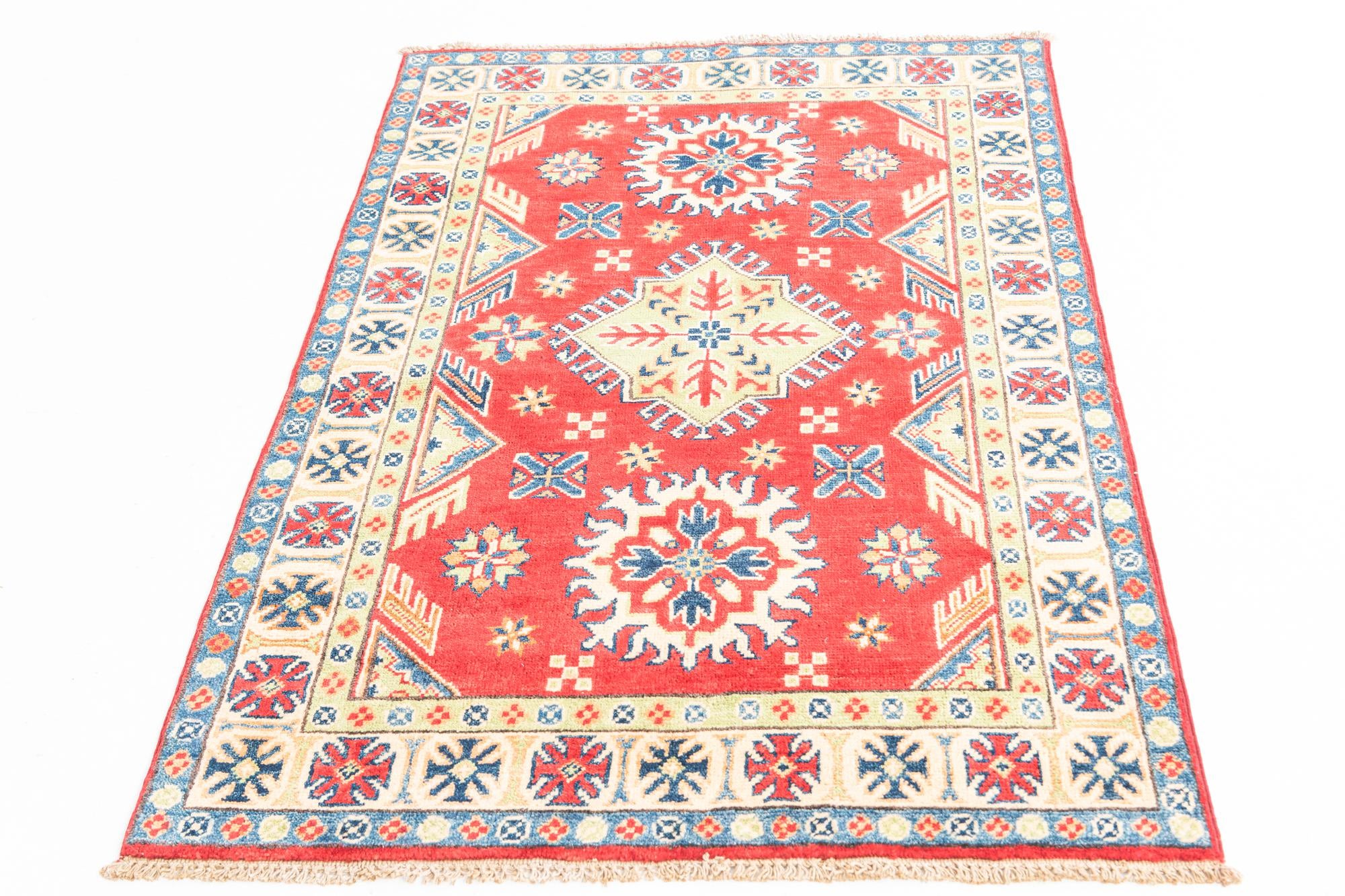 3' 3 x 4' 10 Hand Knotted Kazak Rug