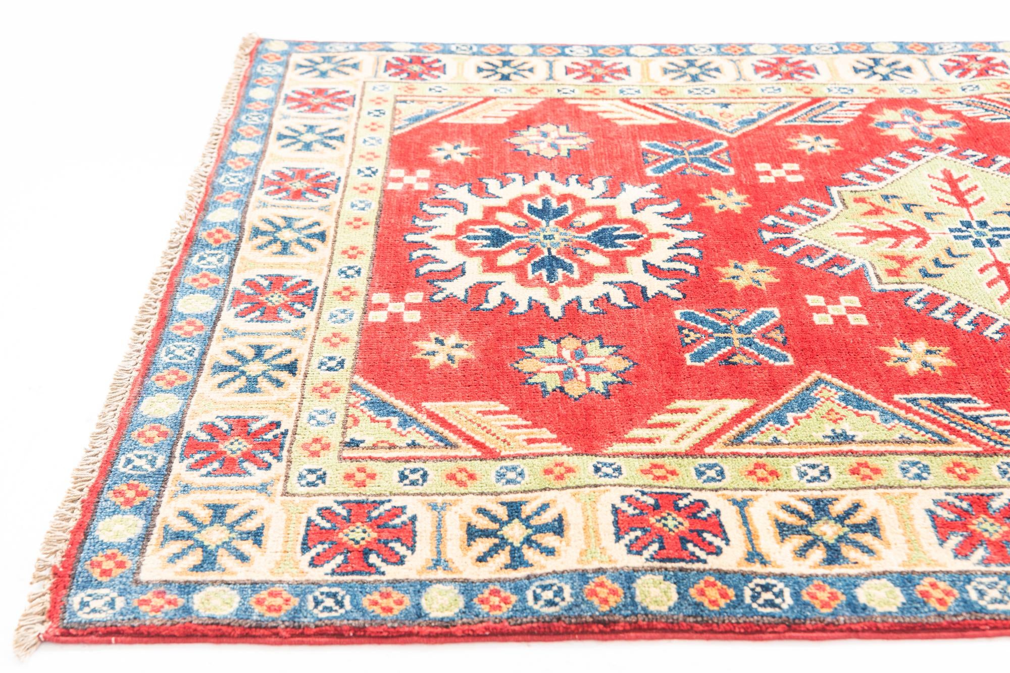 3' 3 x 4' 10 Hand Knotted Kazak Rug