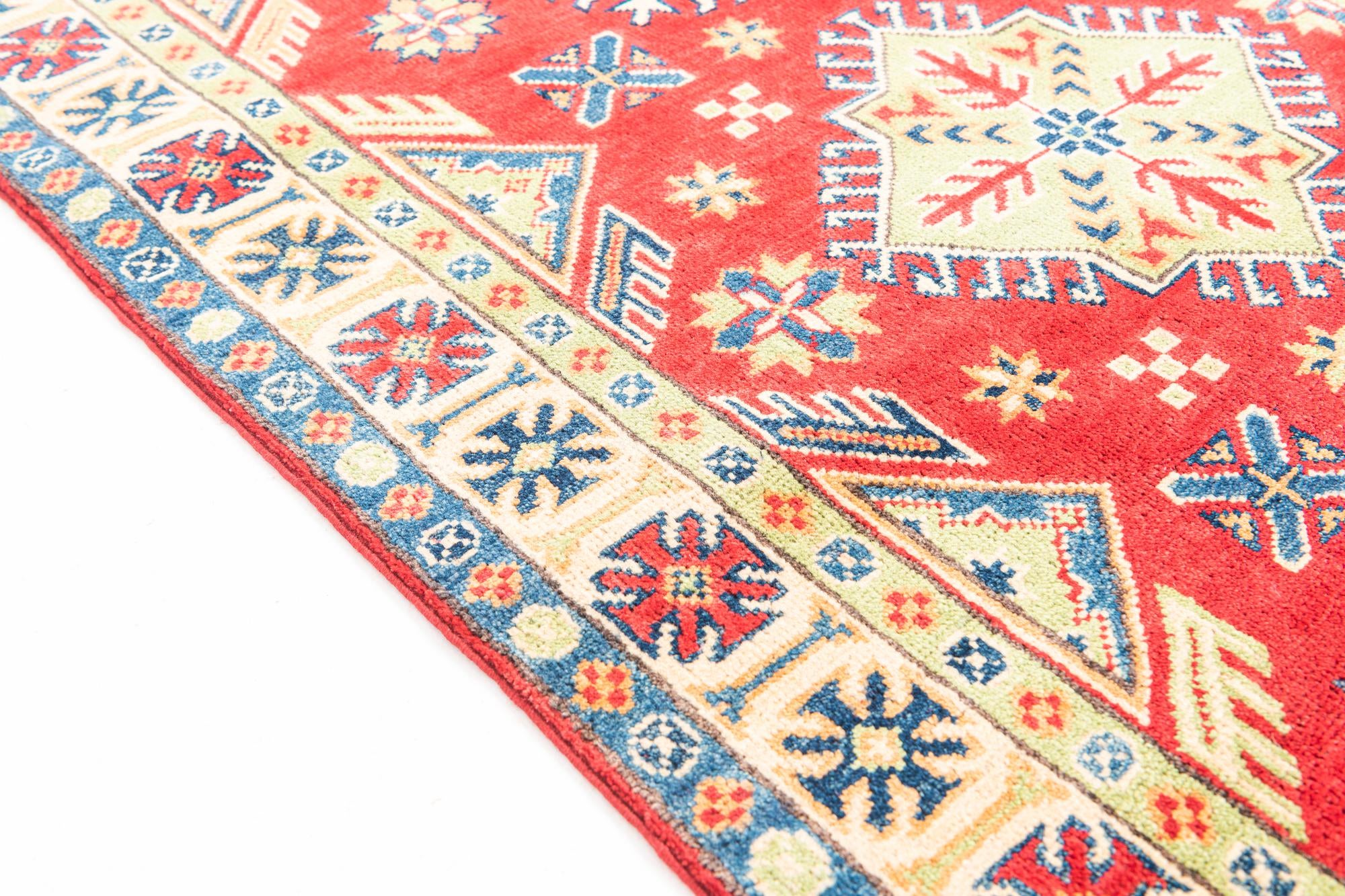 3' 3 x 4' 10 Hand Knotted Kazak Rug