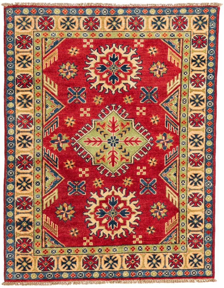 Detail image of 3' 3 x 4' 10 Hand Knotted Kazak Rug