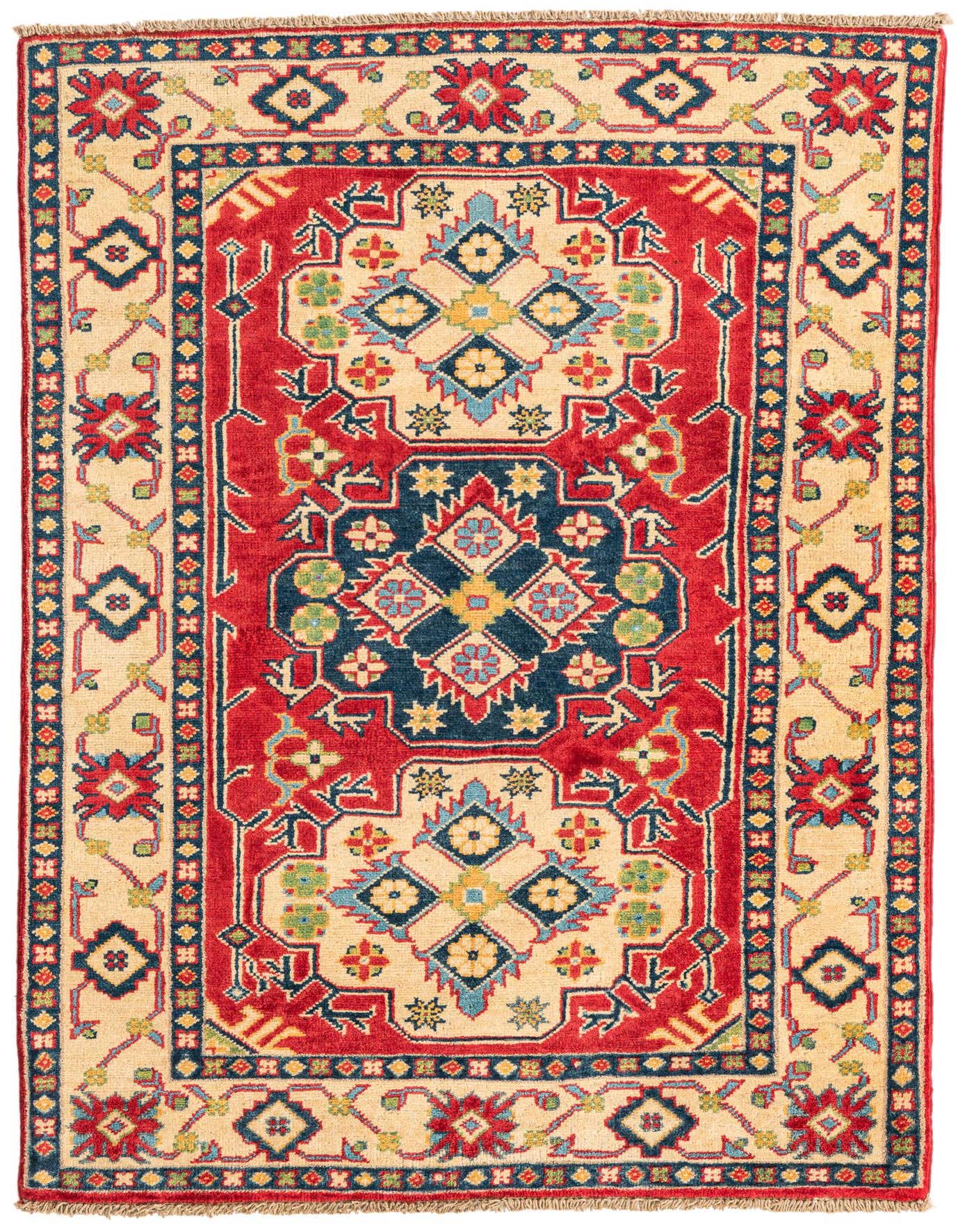 3' 3 x 4' 10 Hand Knotted Kazak Rug