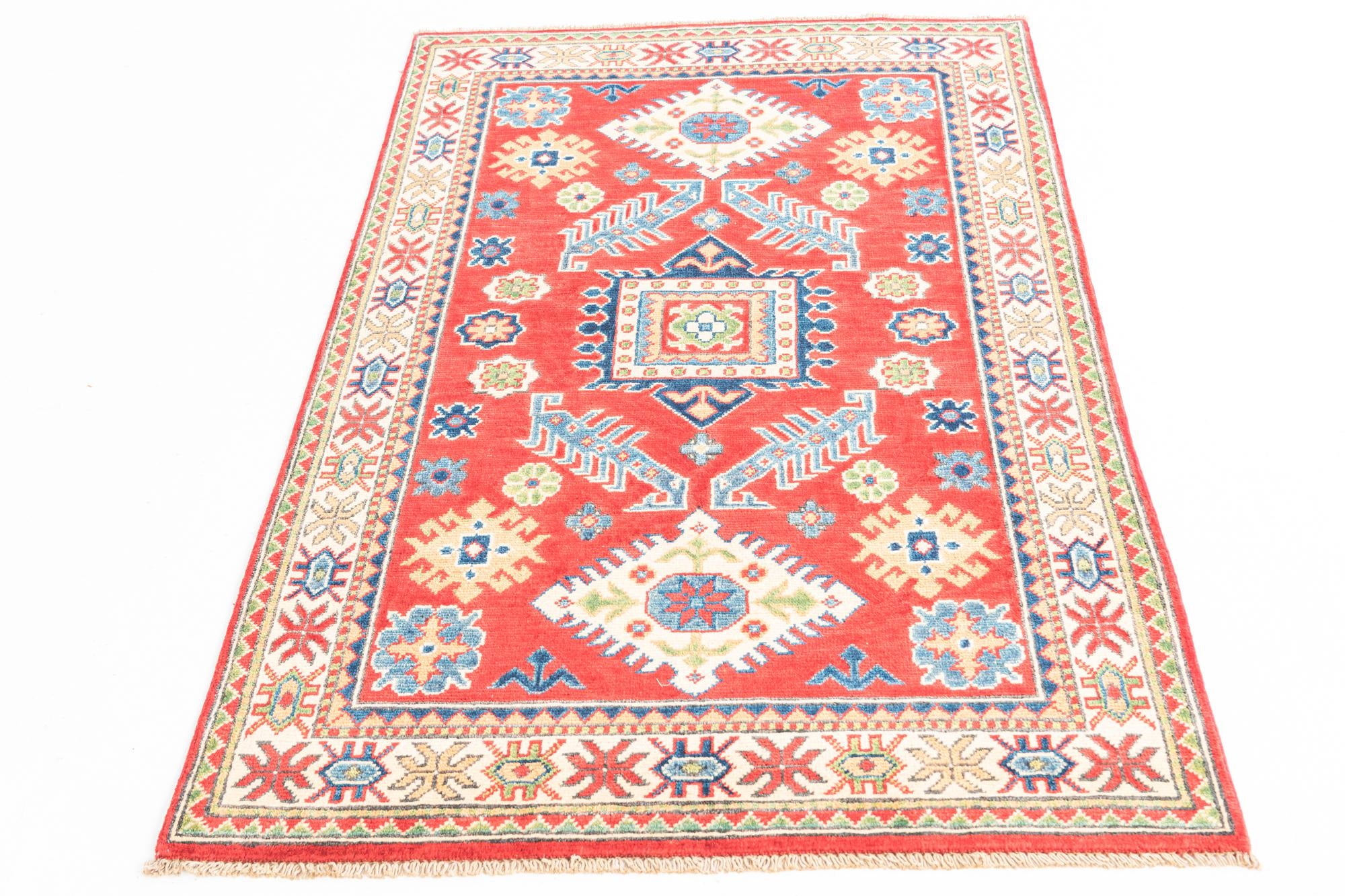 3' 3 x 5' Hand Knotted Kazak Rug