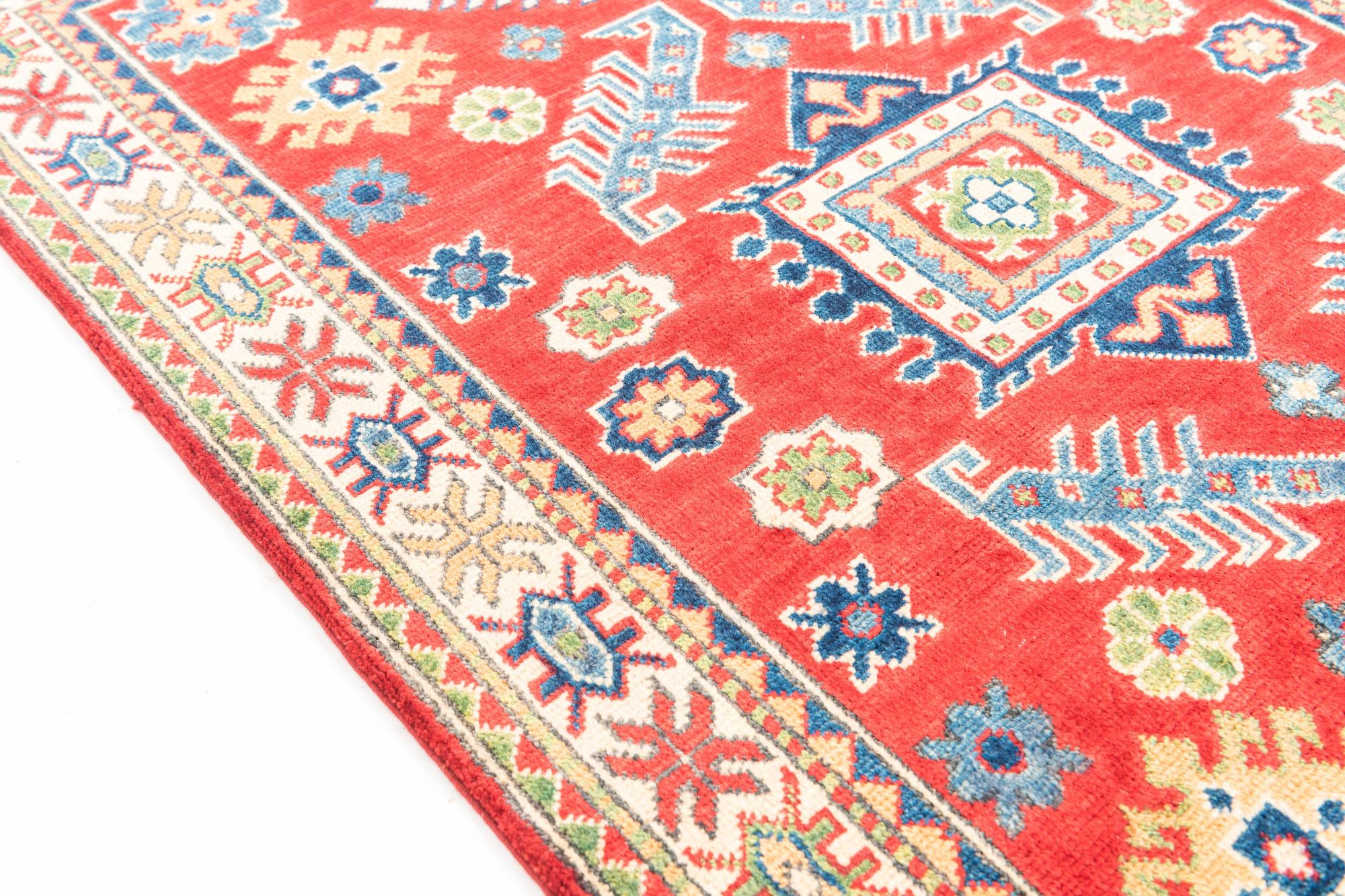 3' 3 x 5' Hand Knotted Kazak Rug