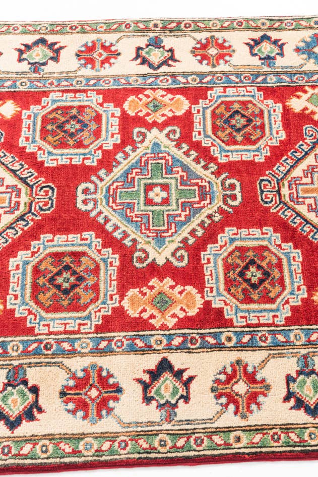 Detail image of 3' 4 x 5' Hand Knotted Kazak Rug