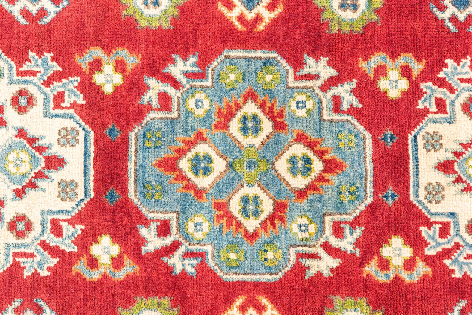 3' 2 x 4' 10 Hand Knotted Kazak Rug