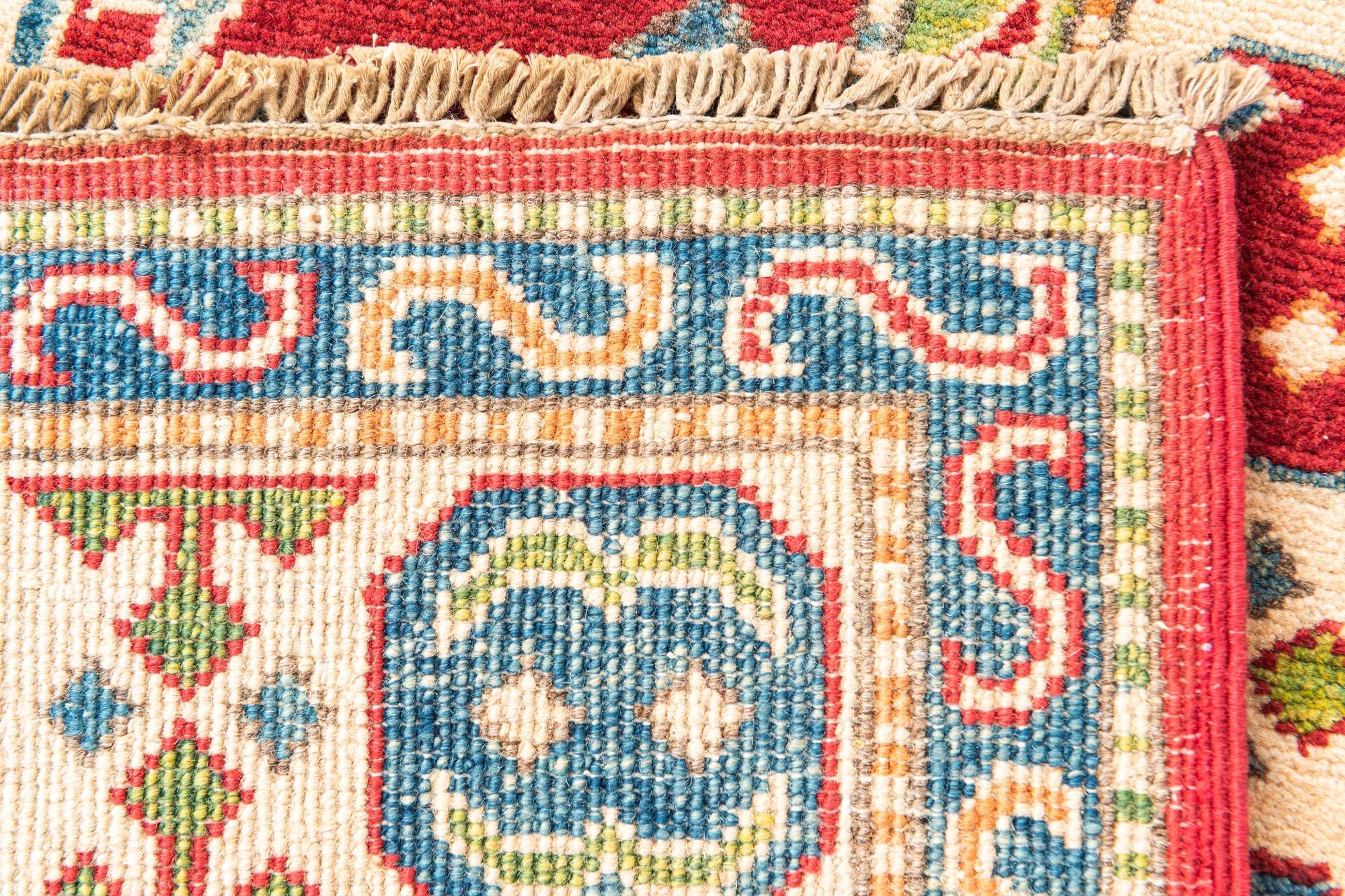 3' 2 x 4' 10 Hand Knotted Kazak Rug