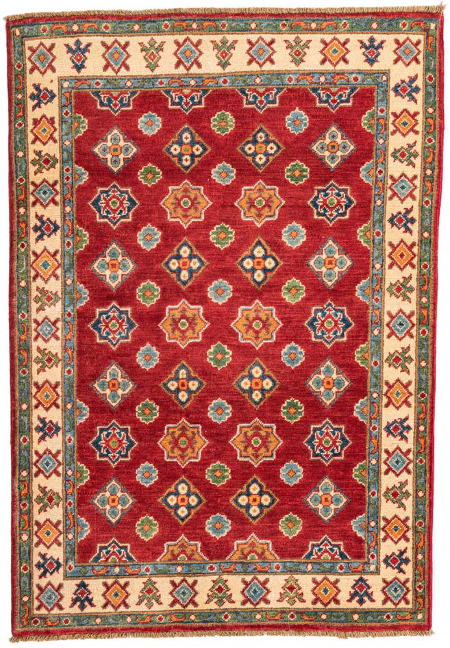 Detail image of 3' 6 x 5' Hand Knotted Kazak Rug
