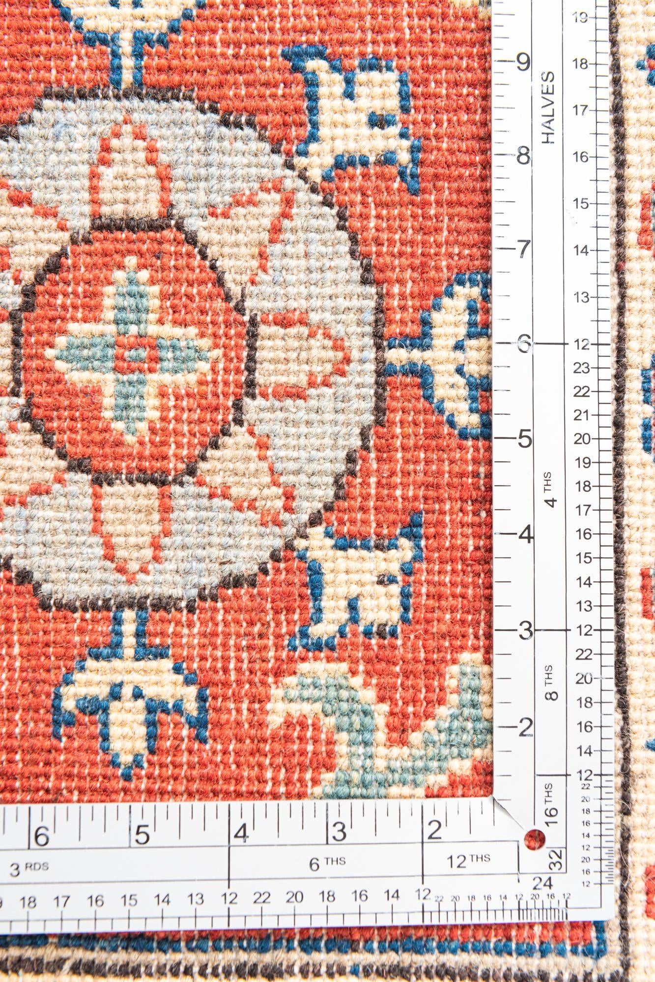 3' 3 x 5' Hand Knotted Kazak Rug
