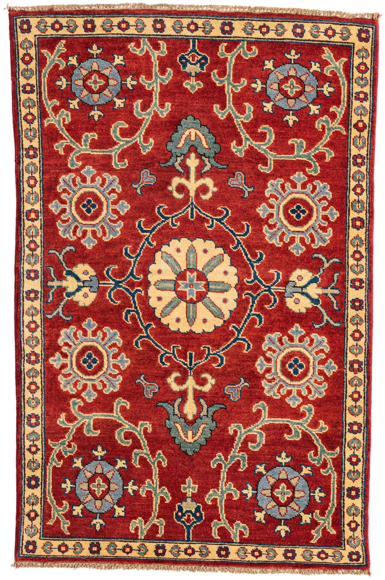 3' 3 x 5' Hand Knotted Kazak Rug
