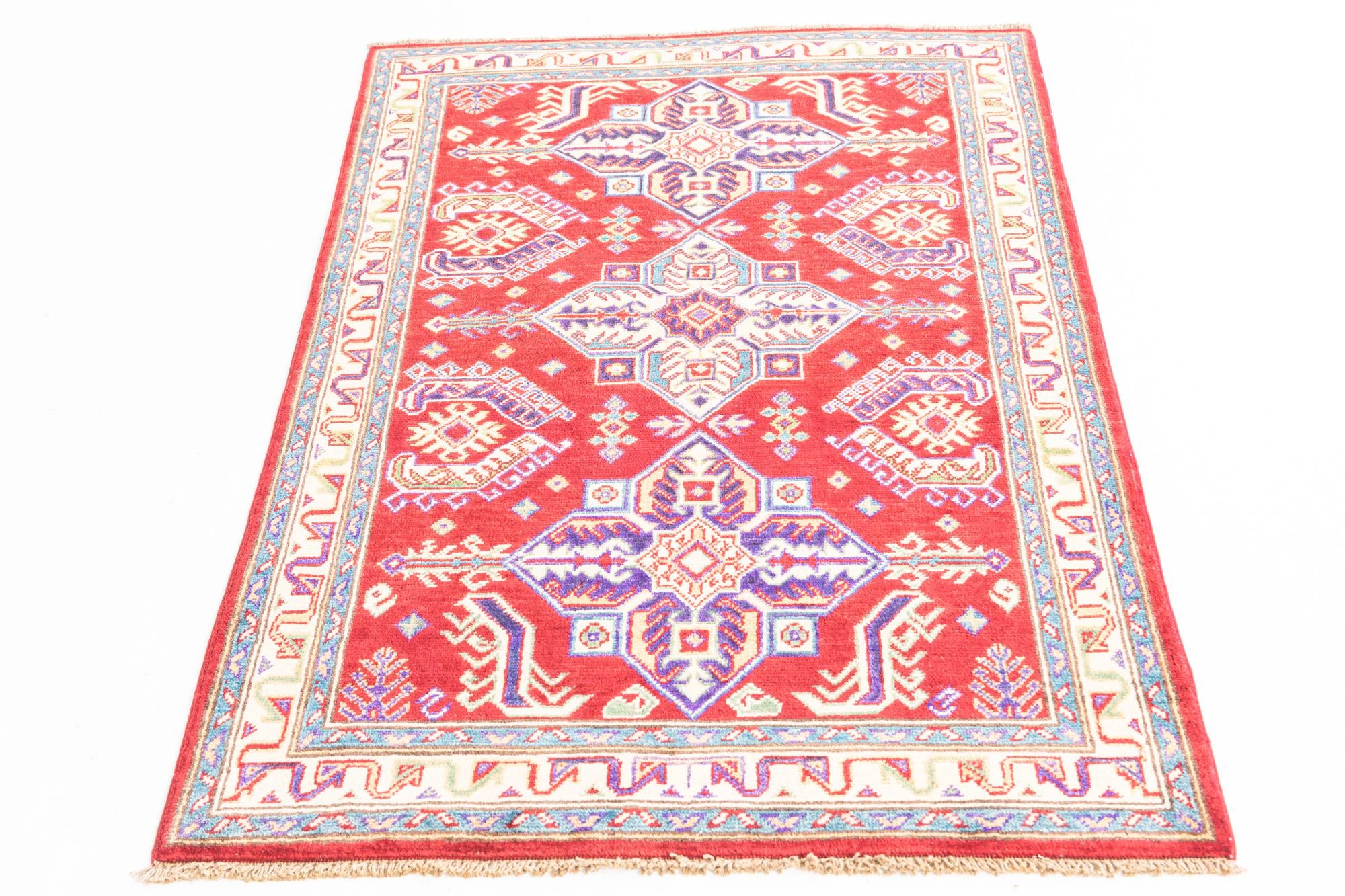 3' 3 x 4' 10 Hand Knotted Kazak Rug