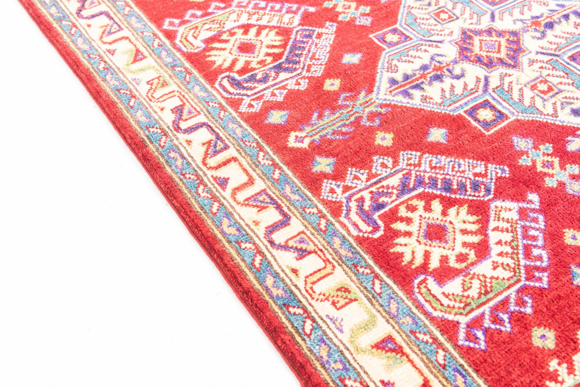 3' 3 x 4' 10 Hand Knotted Kazak Rug