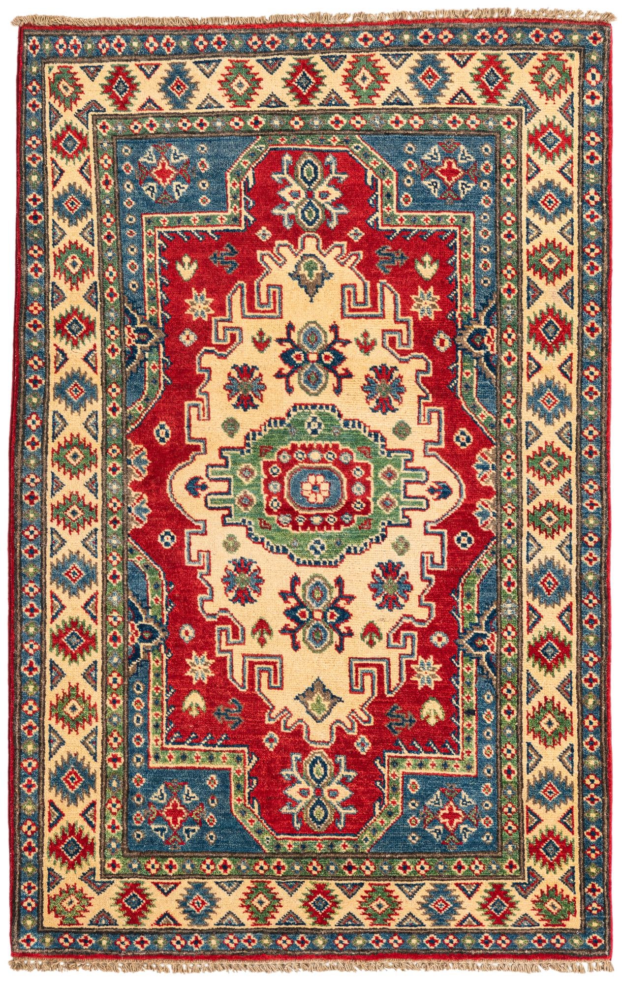 3' 4 x 5' 1 Hand Knotted Kazak Rug