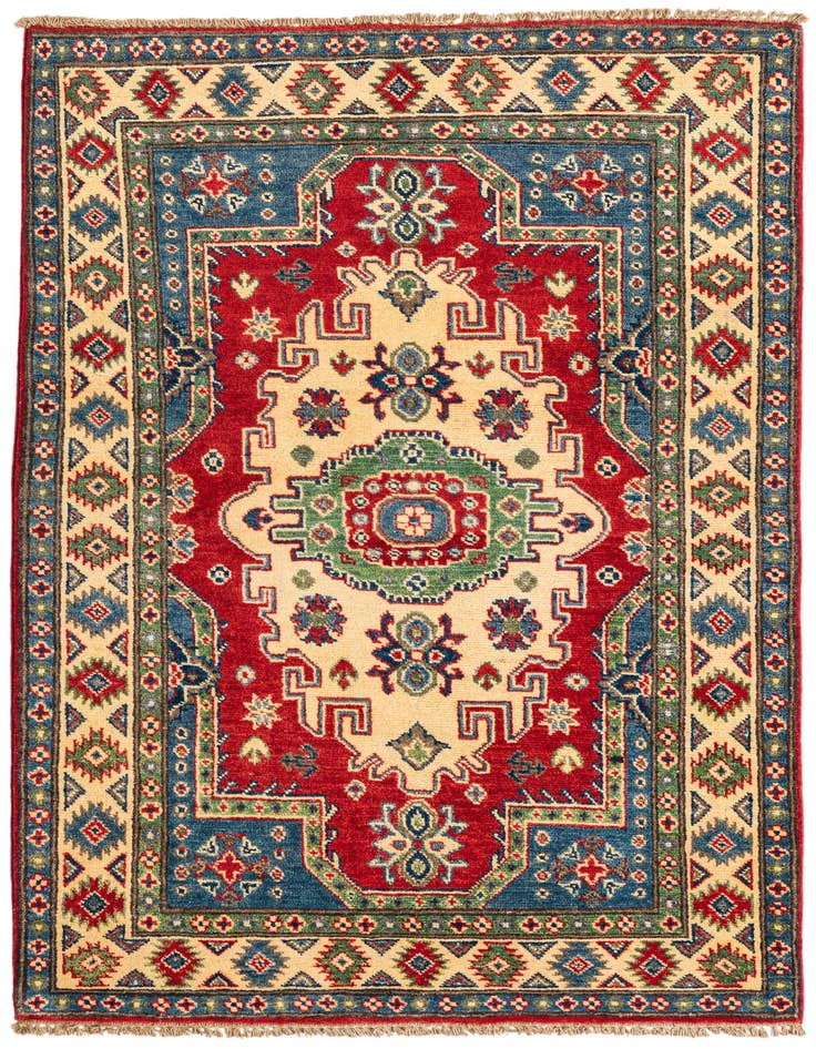 Detail image of 3' 4 x 5' 1 Hand Knotted Kazak Rug