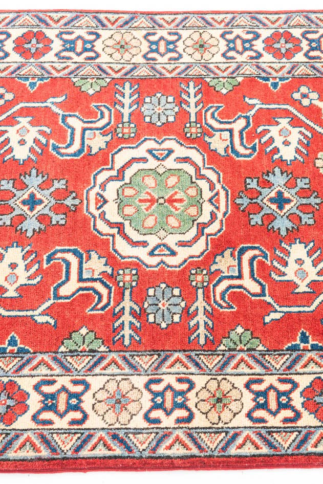 Detail image of 3' 4 x 5' Hand Knotted Kazak Rug