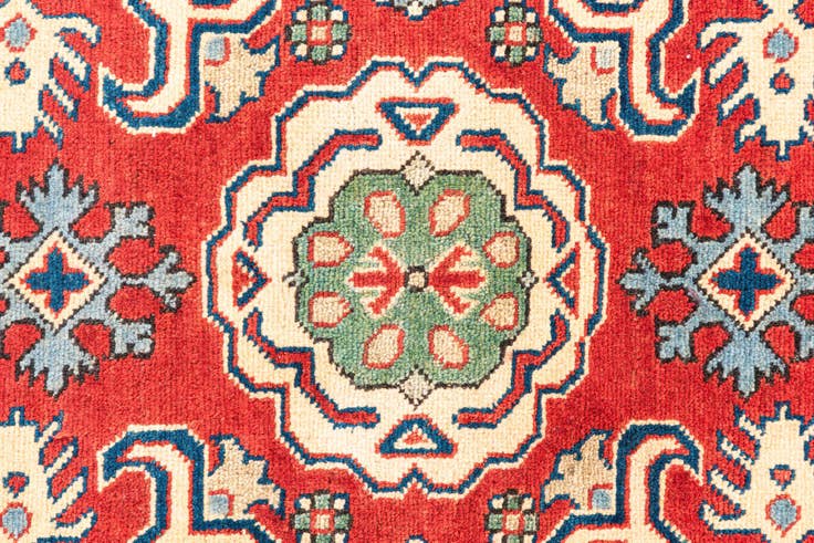 Detail image of 3' 4 x 5' Hand Knotted Kazak Rug