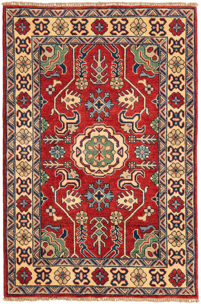 3' 4 x 5' Hand Knotted Kazak Rug