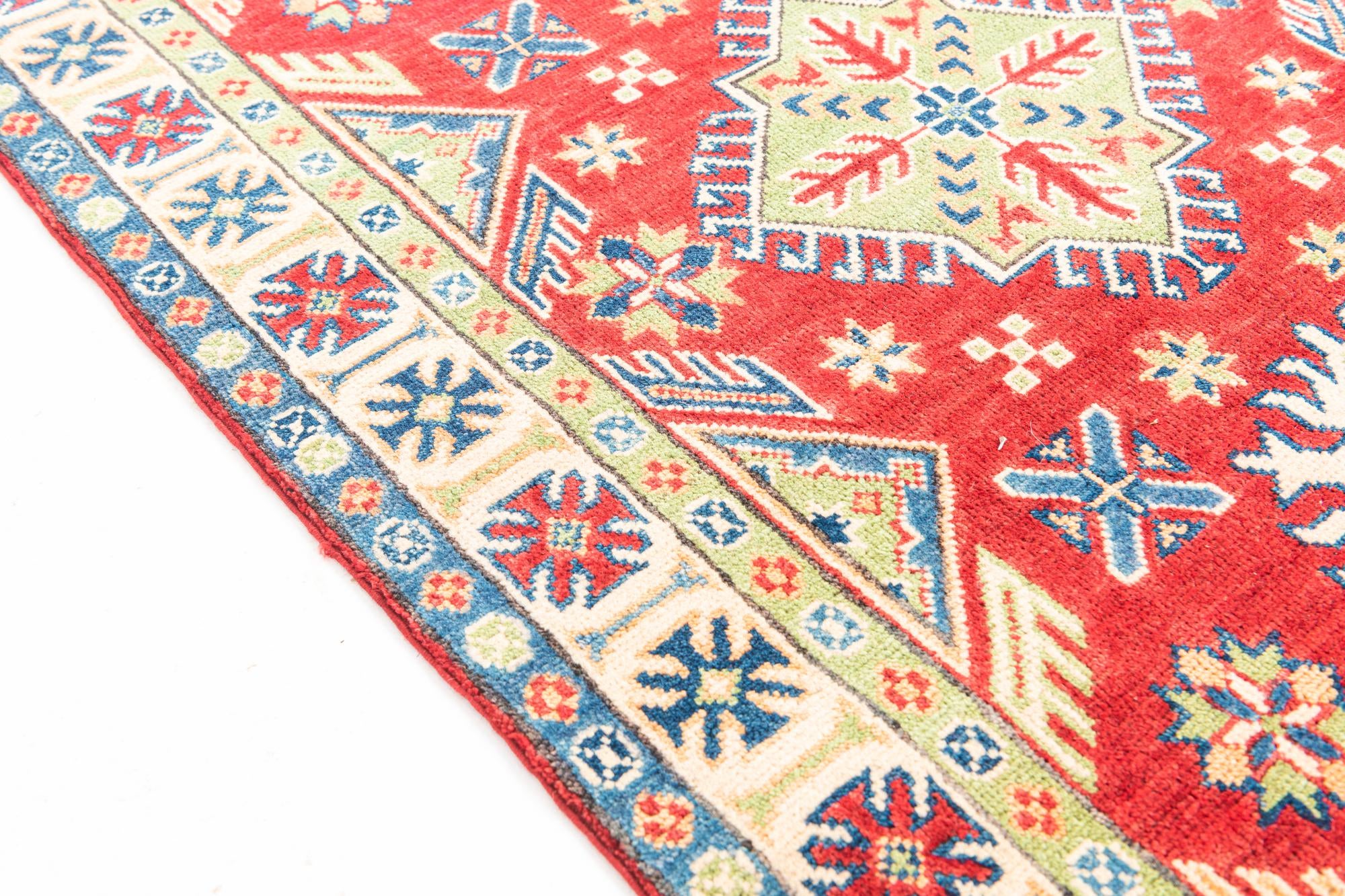 3' 2 x 5' Hand Knotted Kazak Rug