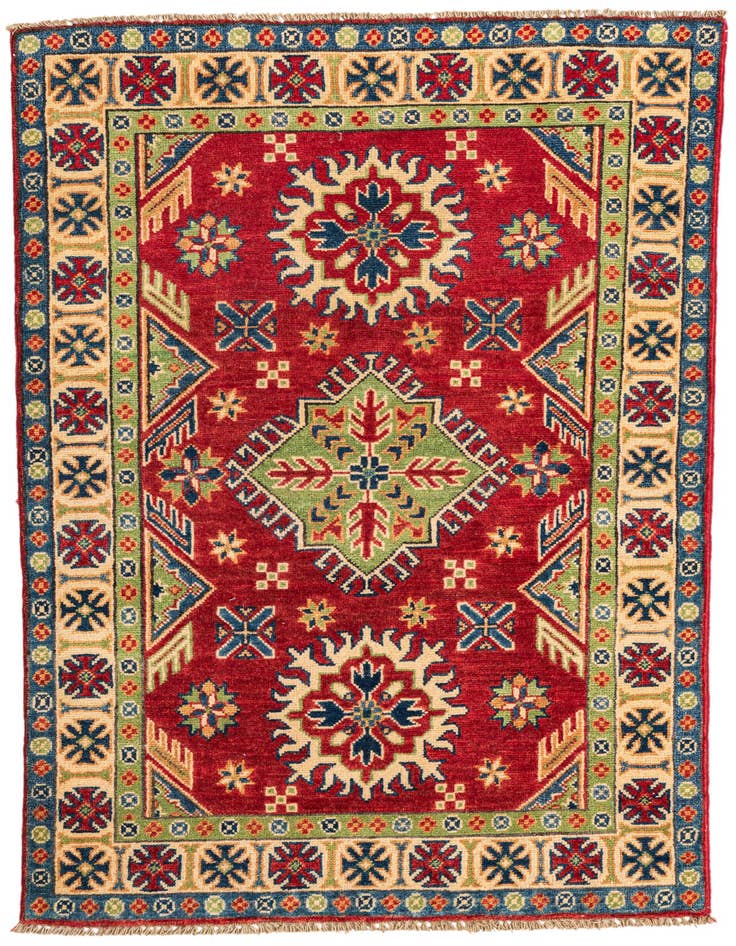 Detail image of 3' 2 x 5' Hand Knotted Kazak Rug
