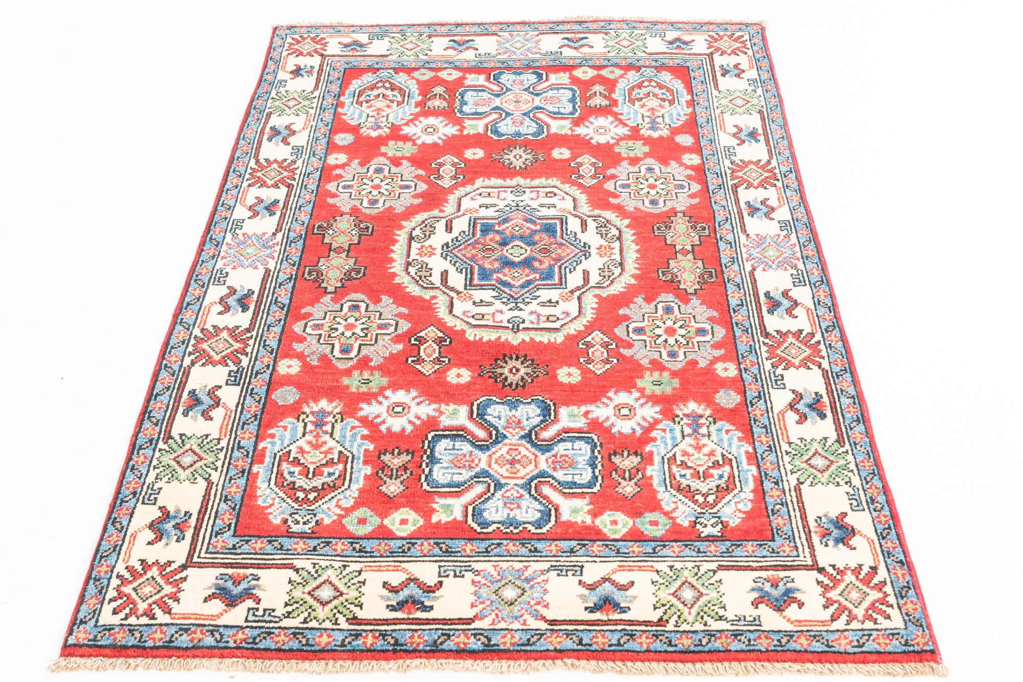 100cm x 150cm anudado a mano Kazak Alfombra
