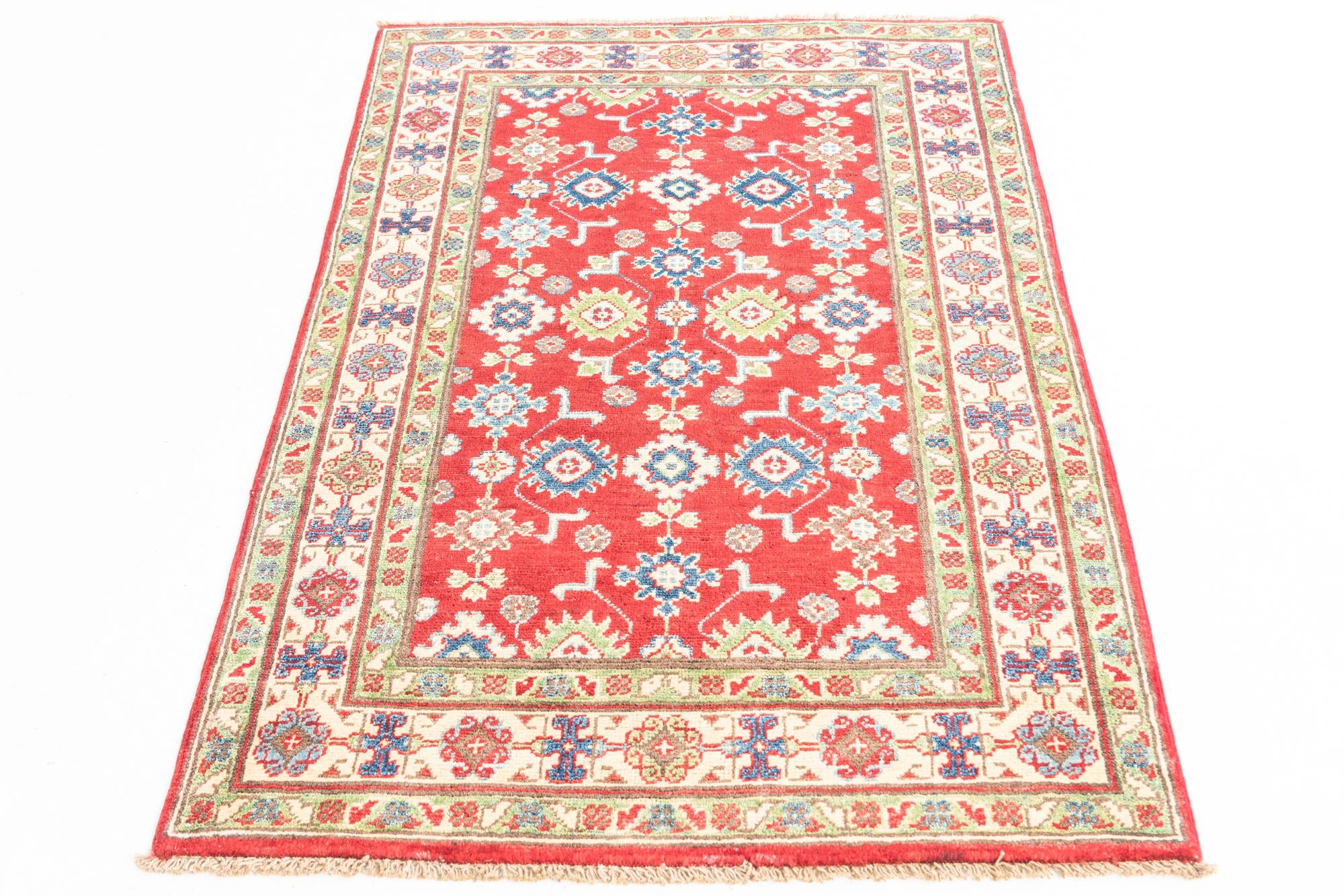 3' 2 x 4' 8 Hand Knotted Kazak Rug