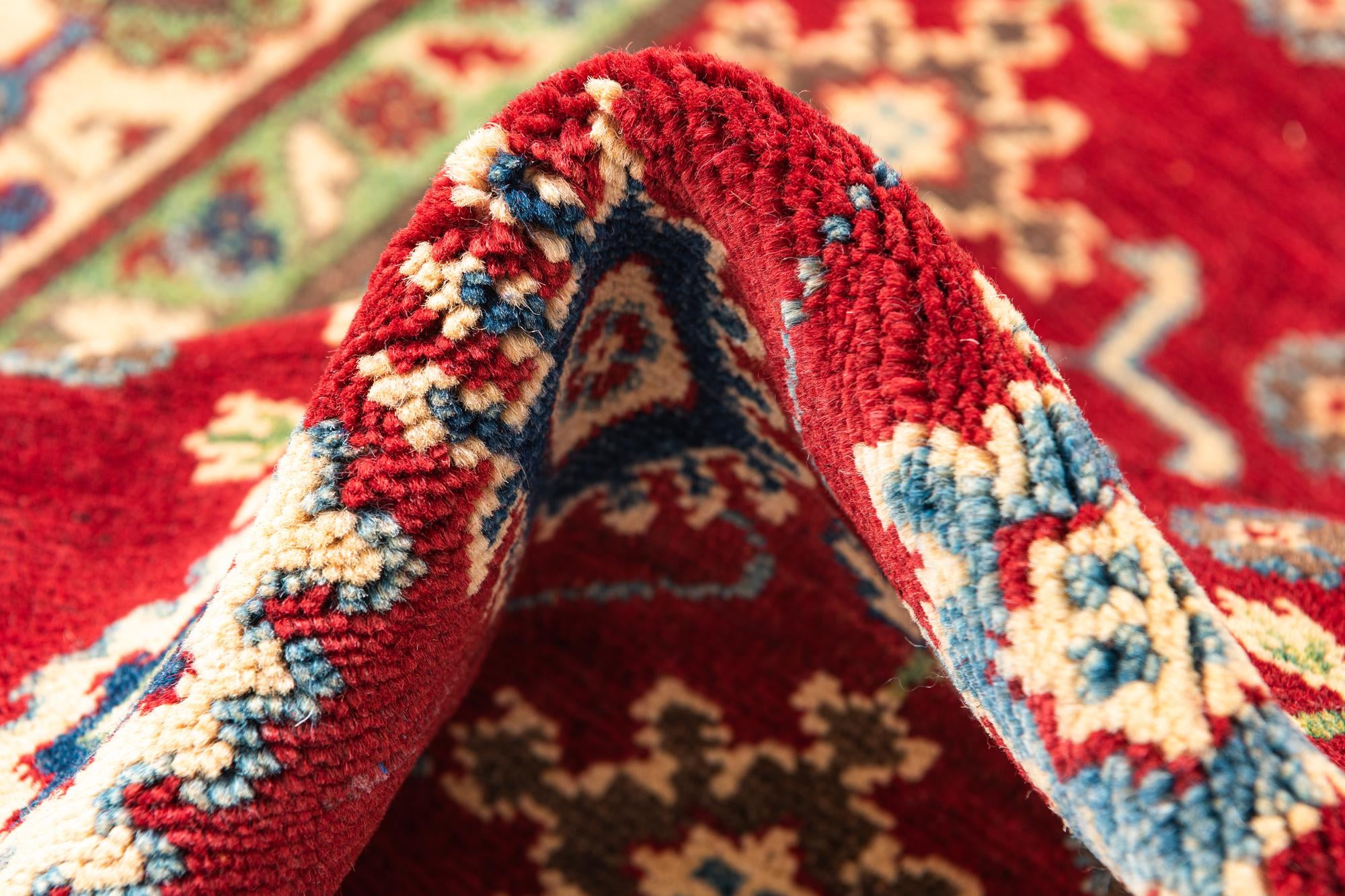 3' 2 x 4' 8 Hand Knotted Kazak Rug