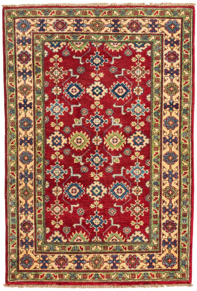 3' 2 x 4' 8 Hand Knotted Kazak Rug