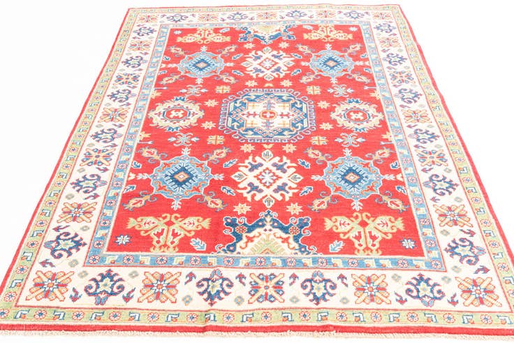 Detail image of 4' 10 x 6' 7 Hand Knotted Kazak Rug