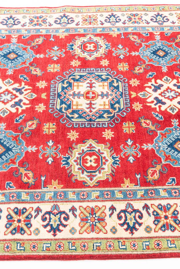 Detail image of 4' 10 x 6' 7 Hand Knotted Kazak Rug