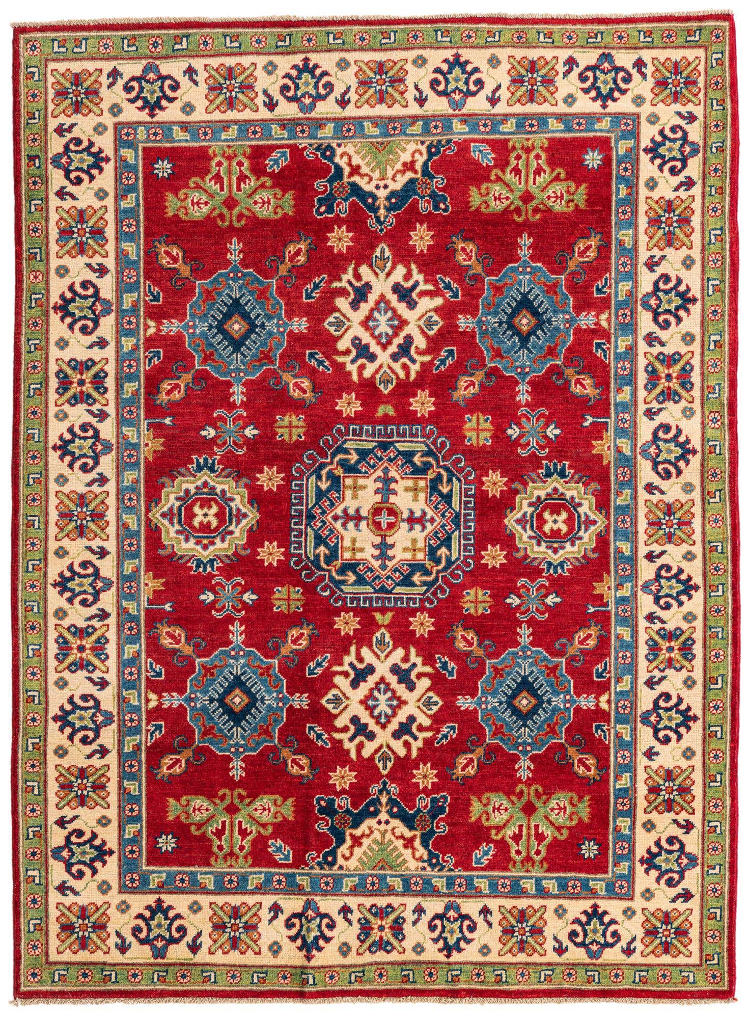 4' 10 x 6' 7 Hand Knotted Kazak Rug