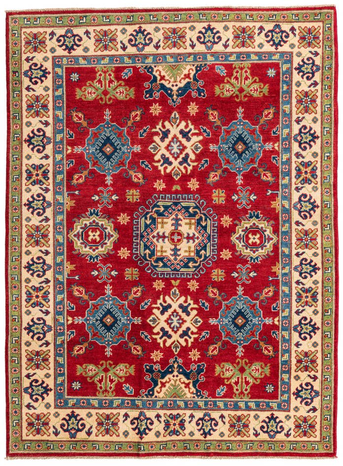 Detail image of 4' 10 x 6' 7 Hand Knotted Kazak Rug