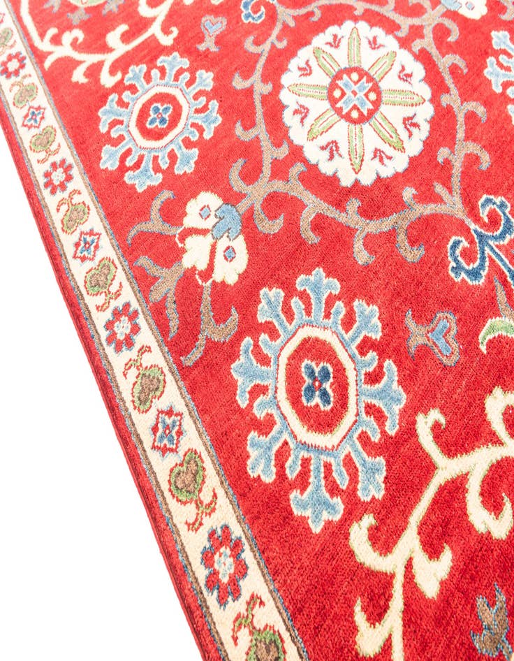 Detail image of 4' 2 x 6'  Hand Knotted Kazak Rug