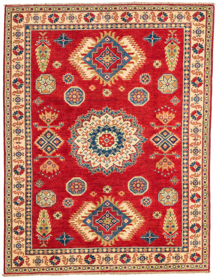 Detail image of 4' x 6' Hand Knotted Kazak Rug