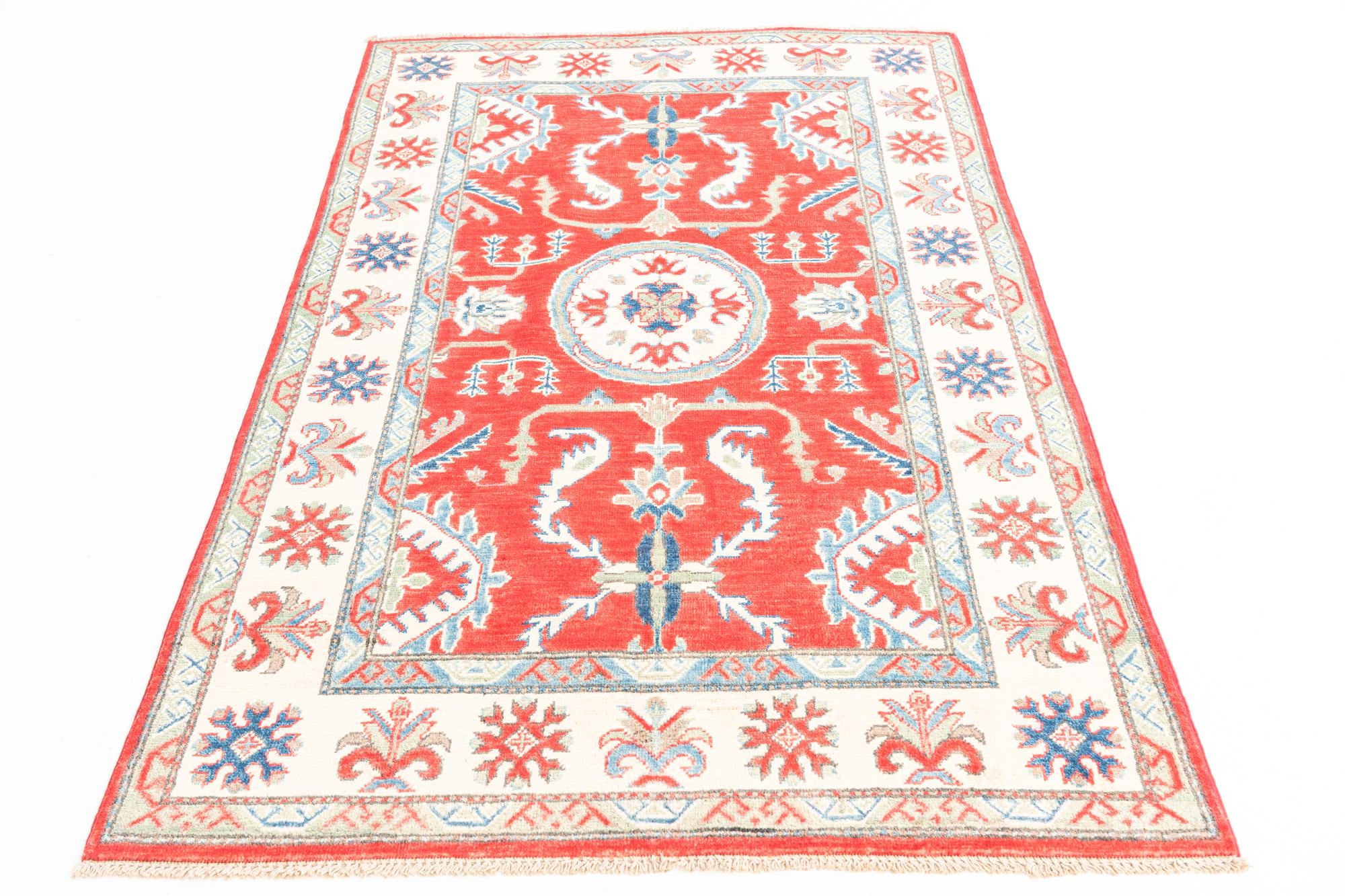 4' x 6' Hand Knotted Kazak Rug
