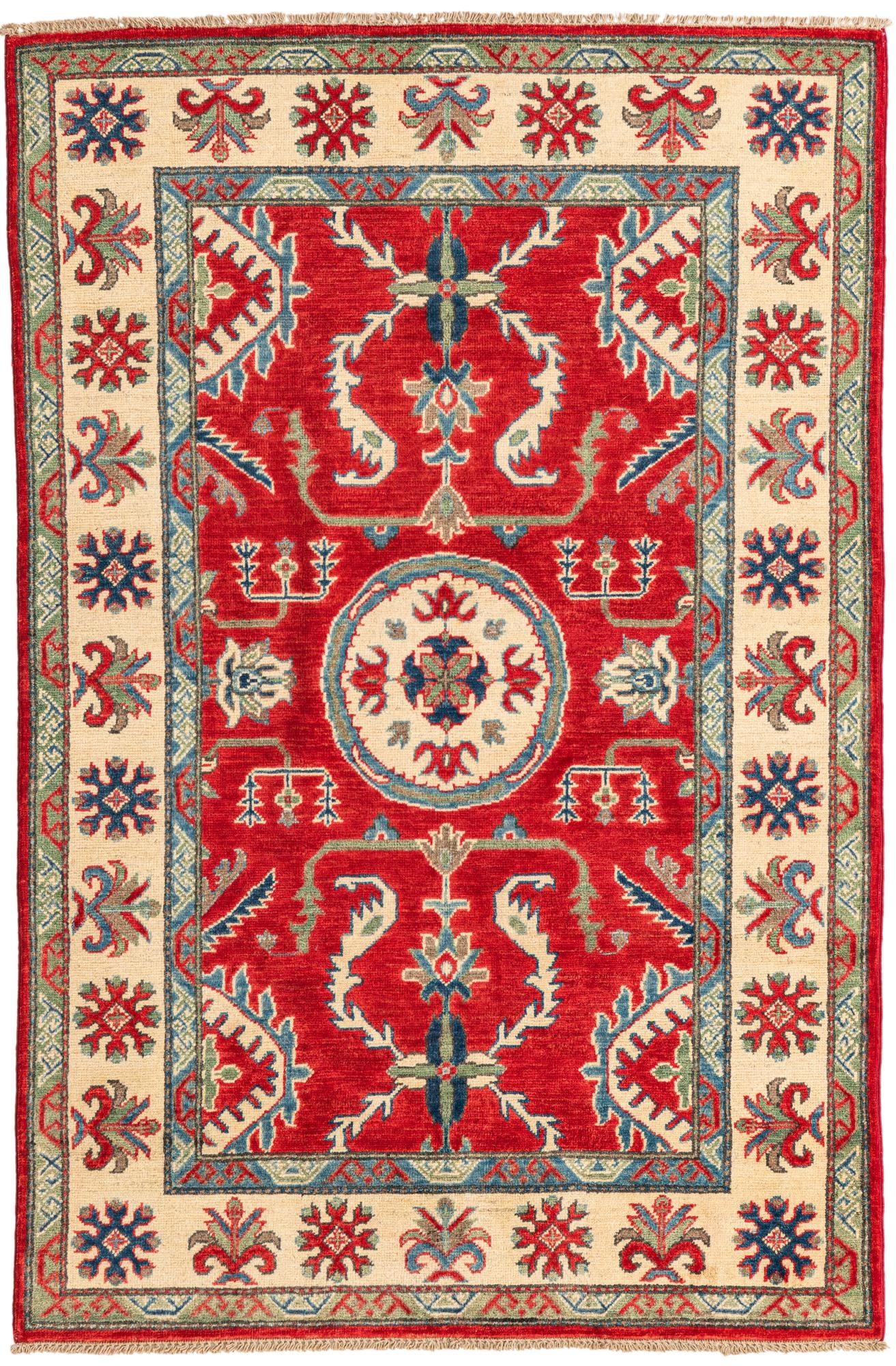 4' x 6' Hand Knotted Kazak Rug