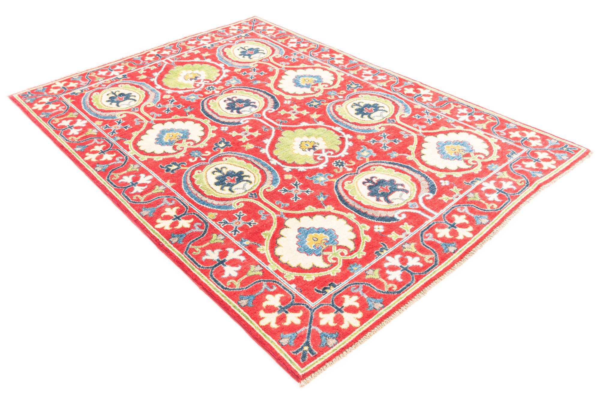 4' 10 x 6' 9 Hand Knotted Kazak Rug