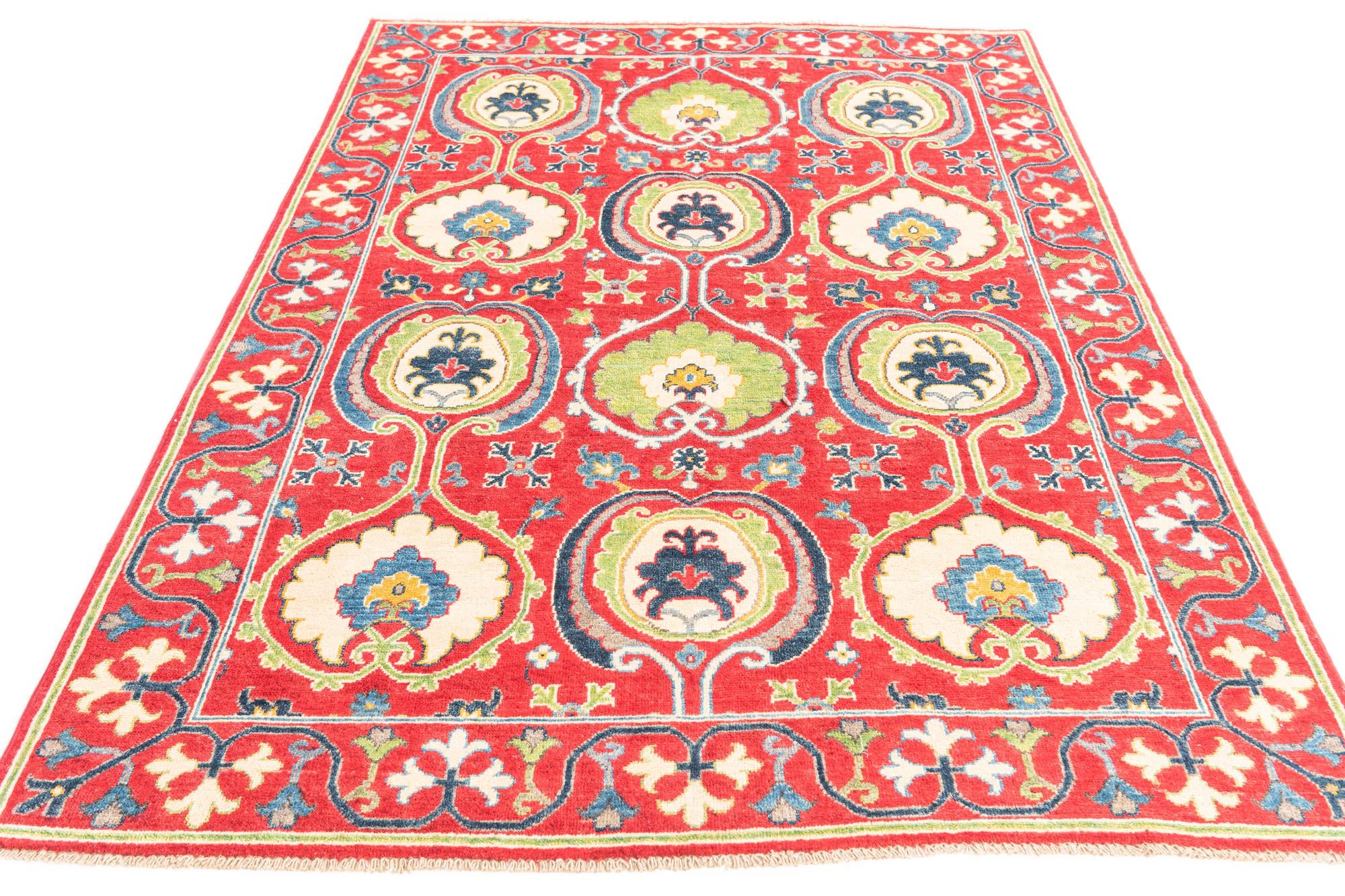 4' 10 x 6' 9 Hand Knotted Kazak Rug