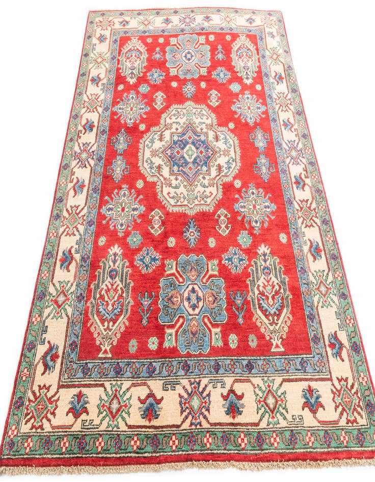 Detail image of 5' x 6' 6  Hand Knotted Kazak Rug