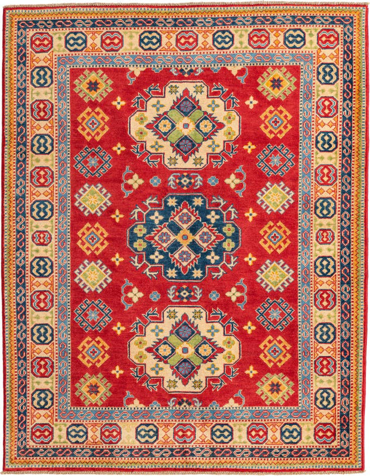 Detail image of 5' 2 x 7' Hand Knotted Kazak Rug